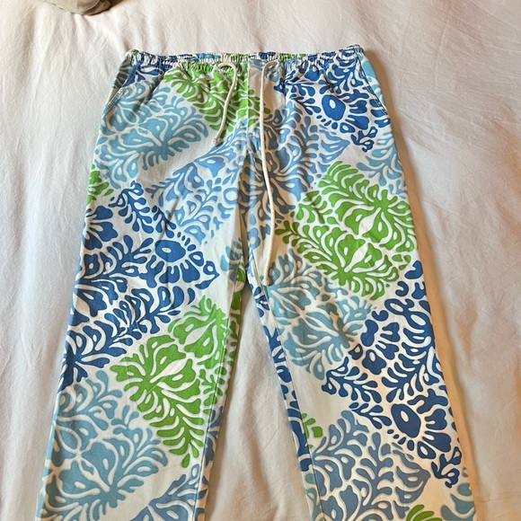 J. McLaughlin Pants J Mclaughlin Floral Drawstring Cotton Pants
